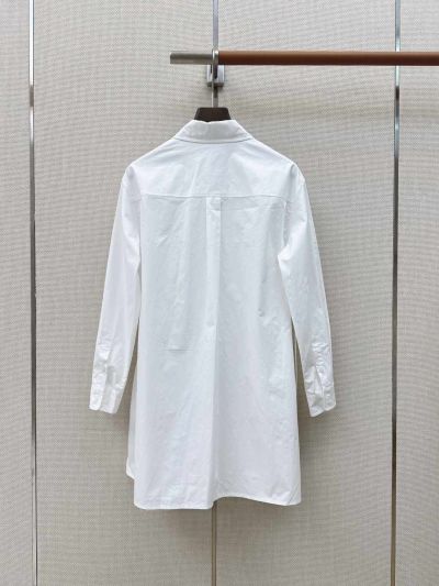 Ralph Lauren Embroidered Long Sleeve Dress in White
