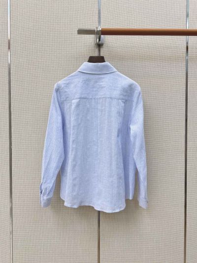 Ralph Lauren Embroidered Striped Shirt in Light Blue