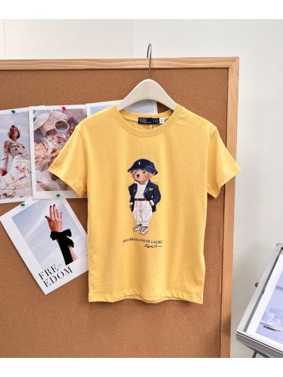 Ralph Lauren Short Sleeve Embroidered T-Shirt in Yellow