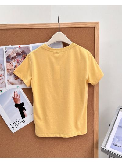 Ralph Lauren Short Sleeve Embroidered T-Shirt in Yellow