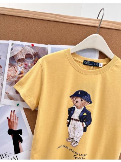 Ralph Lauren Short Sleeve Embroidered T-Shirt in Yellow