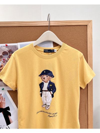 Ralph Lauren Short Sleeve Embroidered T-Shirt in Yellow