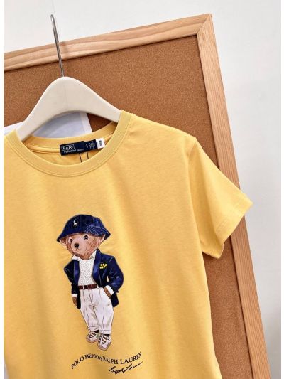 Ralph Lauren Short Sleeve Embroidered T-Shirt in Yellow