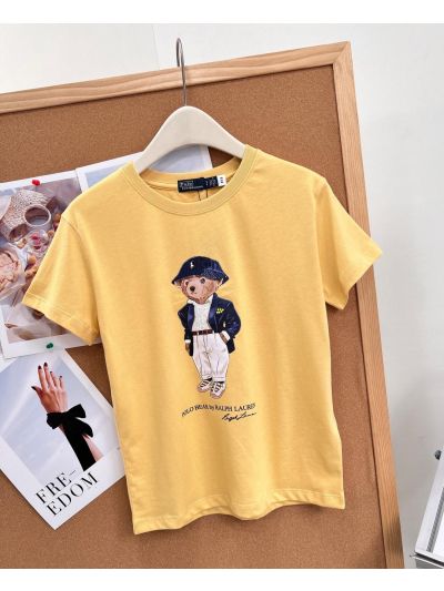 Ralph Lauren Short Sleeve Embroidered T-Shirt in Yellow