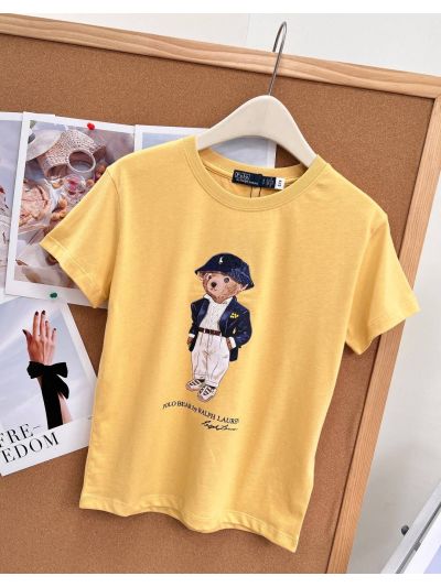 Ralph Lauren Short Sleeve Embroidered T-Shirt in Yellow