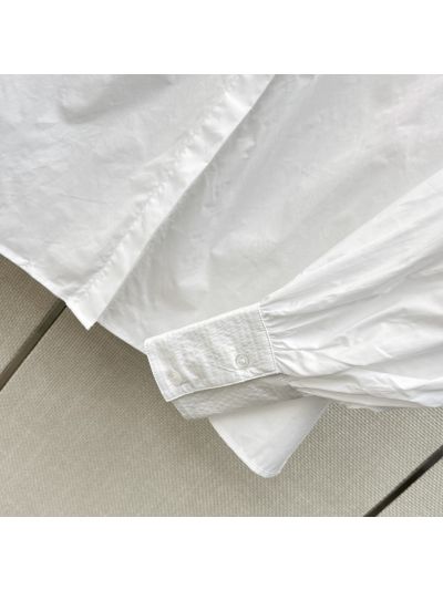 Ralph Lauren Stand Collar Button-Front Shirt in White