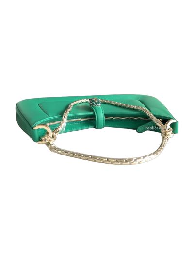 Bvlgari Serpenti Baia Small Shoulder Bag Emerald Green Urban Calfskin