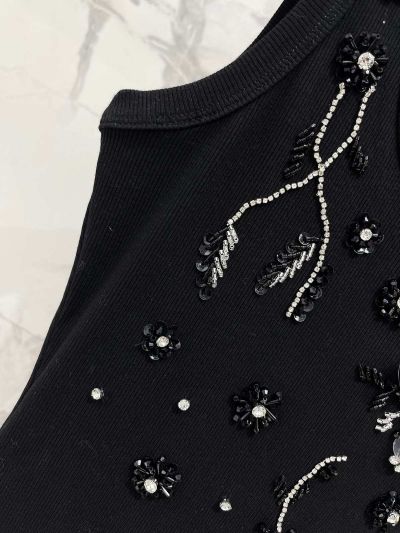 Saint Laurent Beaded Dress in Black