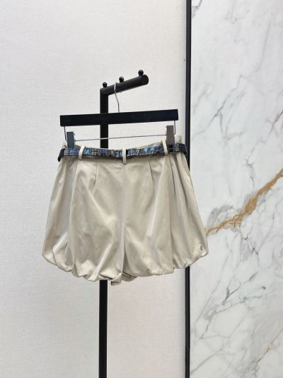 Saint Laurent Belted Cargo Pants in Beige