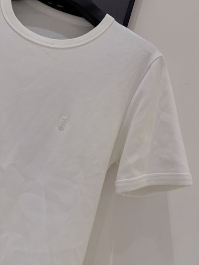 Saint Laurent Crew Neck Short Sleeve T-Shirt in White