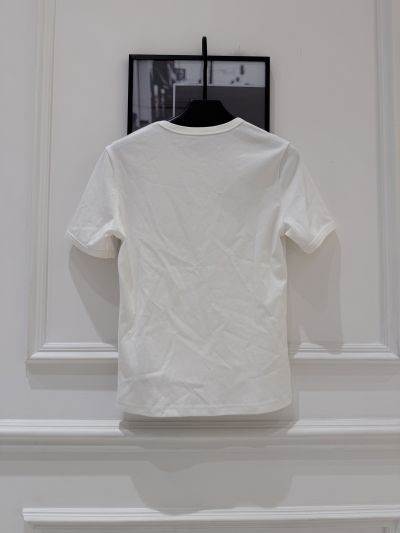 Saint Laurent Crew Neck Short Sleeve T-Shirt in White