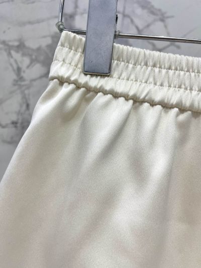 Saint Laurent Embroidered Mini Skirt in White