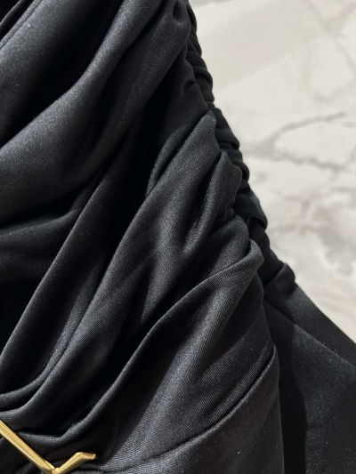 Saint Laurent Openwork Sleeveless Top in Black