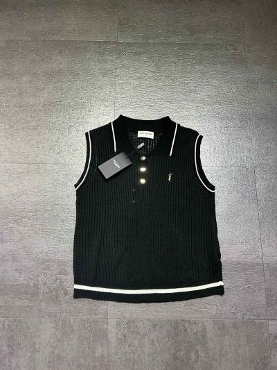 Saint Laurent Sleeveless Button-Front Top