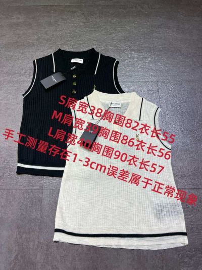 Saint Laurent Sleeveless Button-Front Top