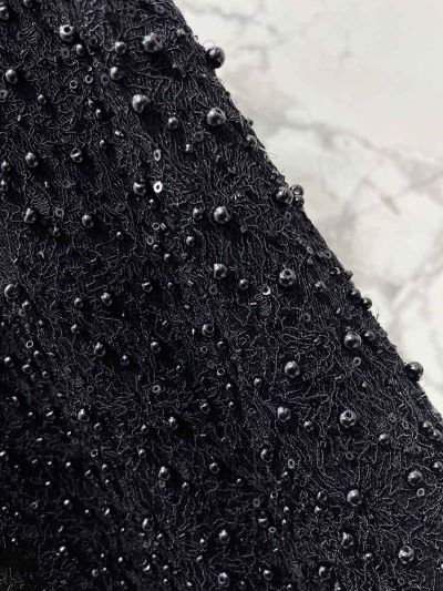 Saint Laurent Sleeveless Embroidered Top in Black