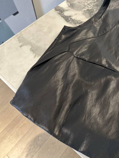 Saint Laurent Sleeveless Zip-Up Jacket in Black
