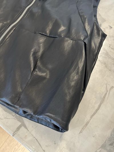 Saint Laurent Sleeveless Zip-Up Jacket in Black