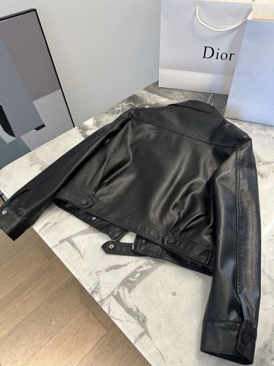 Saint Laurent Turn-Down Collar Zip-Up Jacket in Black