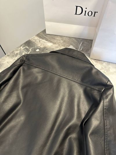 Saint Laurent Turn-Down Collar Zip-Up Jacket in Black
