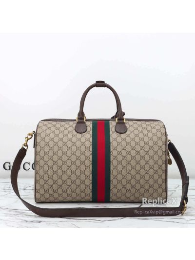 savoy-medium-duffle-bag-834460-in-beige-brown-and-dark-brown-with-green-red-web-rxgui271209-03