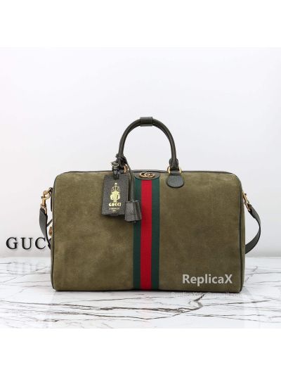 Gucci Savoy Medium Duffle Bag 834460 in Dark Green