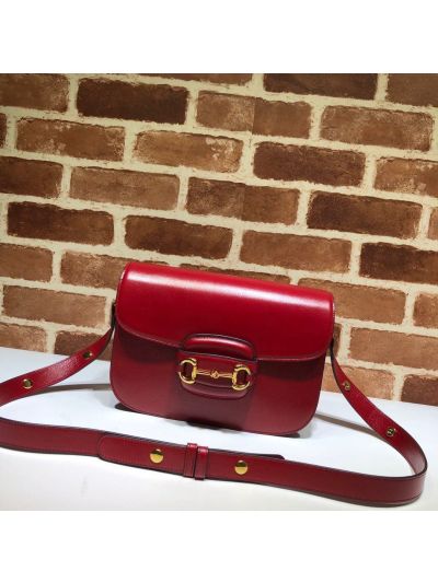 Gucci Horsebit 1955 Shoulder Bag 602204 in Red Leather