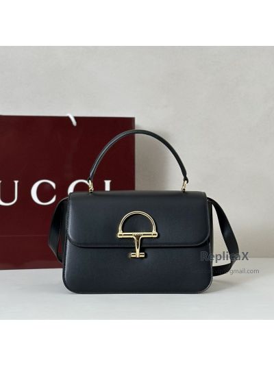 Gucci Siena Medium Top Handle Bag 855535 in Black