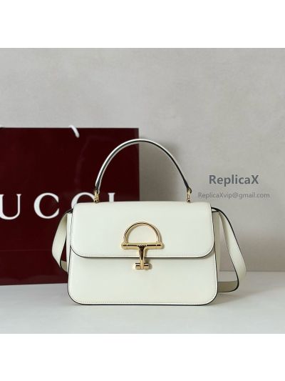 Gucci Siena Medium Top Handle Bag 855535 in White
