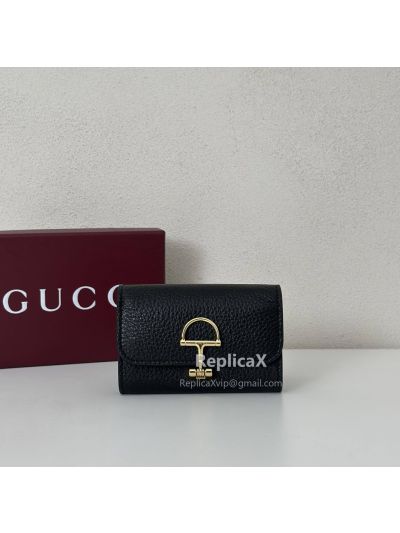 Gucci Softbit Card Case 828148 in Black