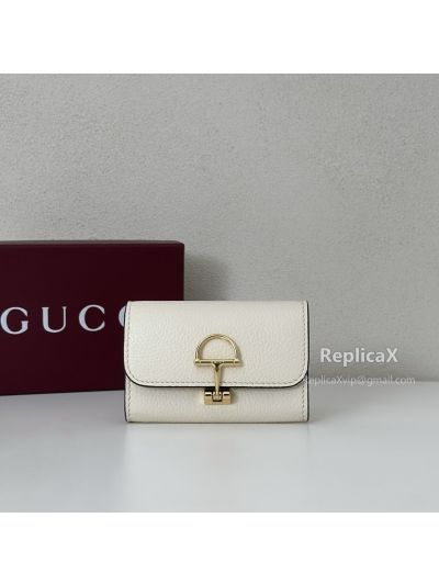 Gucci Softbit Card Case 828148 in Ivory White