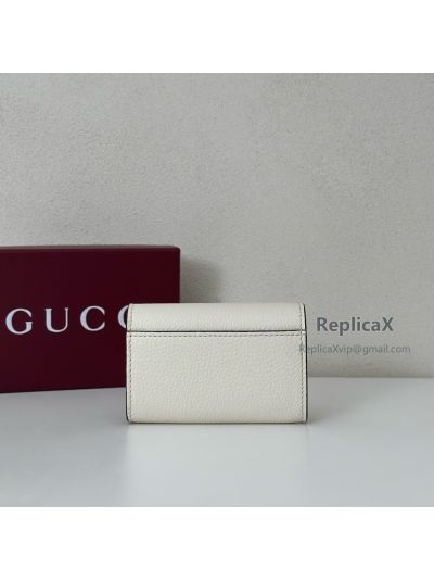 Gucci Softbit Card Case 828148 in Ivory White