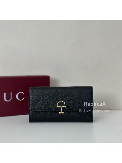 Gucci Softbit Continental Wallet 828147 in Black