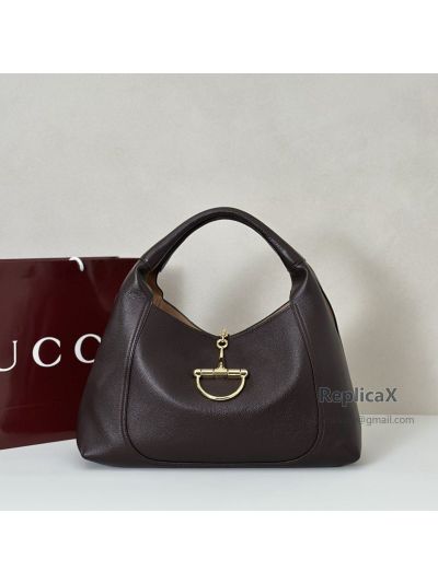 Gucci Softbit Maxi Shoulder Bag 837466 in Brown
