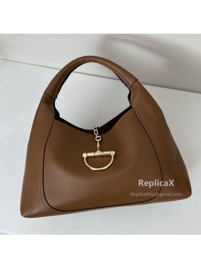Gucci Softbit Maxi Shoulder Bag 837466 in Brown