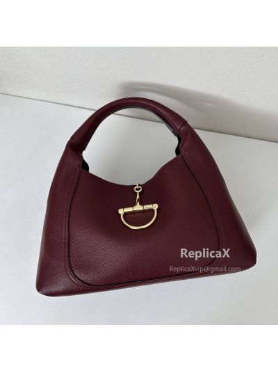 Gucci Softbit Maxi Shoulder Bag 837466 in Burgundy