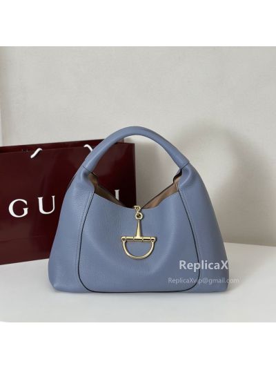 Gucci Softbit Maxi Shoulder Bag 837466 in Dusty Blue