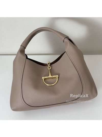 Gucci Softbit Maxi Shoulder Bag 837466 in Dusty Taupe Pink