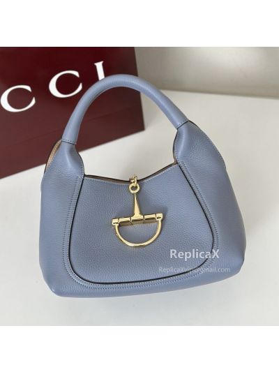 Gucci Softbit Medium Top Handle Bag 837467 in Dusty Blue