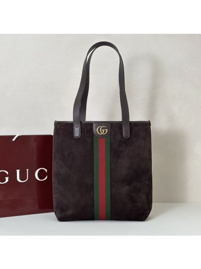 Gucci Ophidia Suede Large Tote Coffee 519335