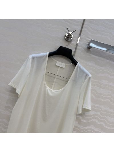 The Row Short Sleeve Oversized T-Shirt in White
