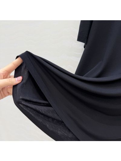 The Row Short Sleeve Square Neck T-Shirt in Black