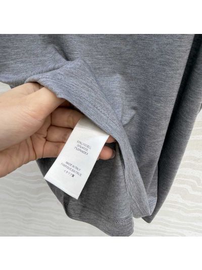 The Row Short Sleeve V-Neck T-Shirt in Grey