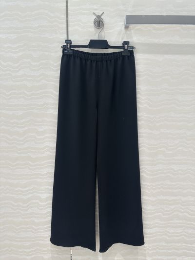 The Row Wide-Leg Drawstring Pants in Navy