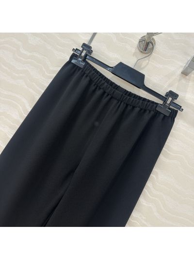 The Row Wide-Leg Drawstring Pants in Navy