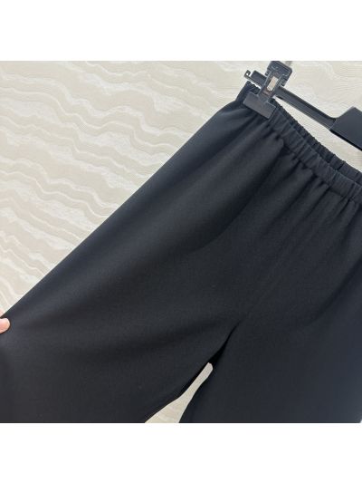 The Row Wide-Leg Drawstring Pants in Navy