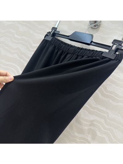 The Row Wide-Leg Drawstring Pants in Navy