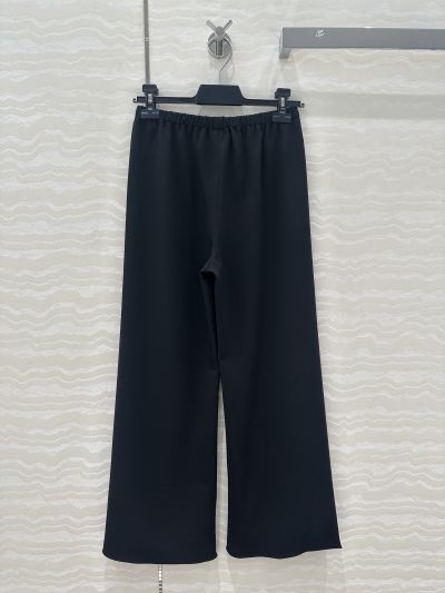 The Row Wide-Leg Drawstring Pants in Navy