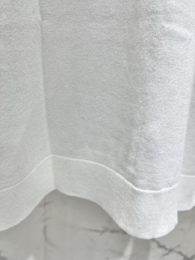 Thom Browne Button-Front Contrast-Trim Cardigan in Beige and White