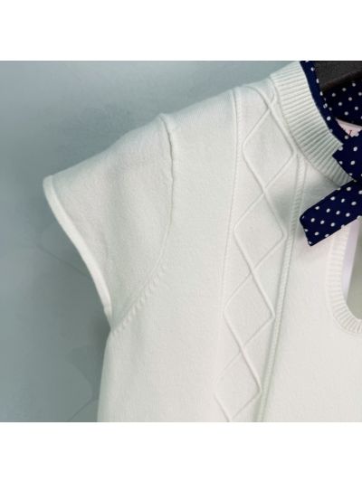 Valentino Bow Short Sleeve Knit Top